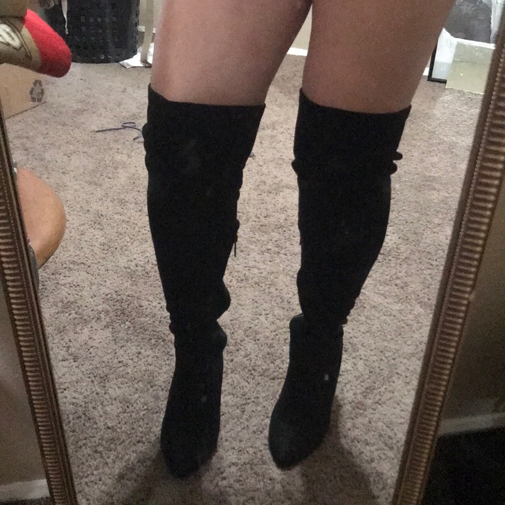 Black thigh highs